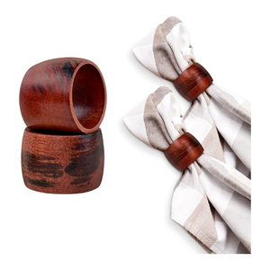 Nouveauté : Anneaux de serviette en bois pour table, design 2026, accessoires de table pour fêtes et événements - Product Image 2