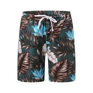 Pantalones cortos de hombre con estampado de palmeras, cintura elástica con cordón, estilo tropical para playa, verano, casual, vacaciones, coloridos, camisa blanca de verano para hombre - Product Image 6