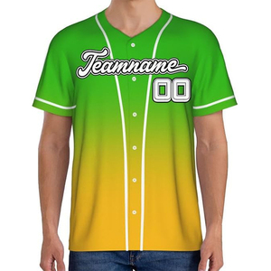 Custom Baseball Jersey Silk Screen Printed Stitched Breathable Quick Dry Moisture Wicking Team Sportswear Wholesale Men 100% - Product Image 2