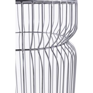 Mesa Auxiliar Moderna y Contemporánea ET901 de 21 Pulgadas de Alto con Base Encajada y Tapa de Vidrio Templado Tintado para Sala de Estar - Product Image 4