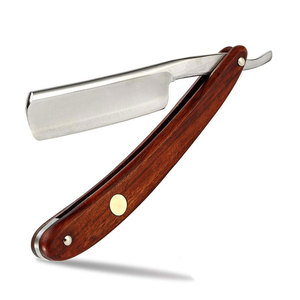 High Quality New Arrival <b>Straight</b> Shaving <b>Razors</b> with Wood Handle and Stainless Steel Blades Wholesale Cheap Price - Product Image 1