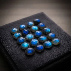 Venta al por mayor de granates azules de fuego de corte redondo de 21 mm AA+ naturales facetados pulidos sueltos con cambio de color para la fabricación de joyas DIY - Product Image 1