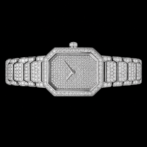 Reloj de Pulsera Analógico de Lujo con Diamantes de Moissanita Octogonales, Acero Inoxidable Plateado y Correa de Goma, Joyería de Moda Hip Hop Premium - Product Image 2
