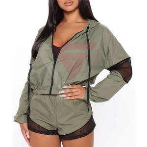 Ensemble survêtement homme personnalisé imprimé hiver, coupe-vent et short, 2 pièces, streetwear avec design réfléchissant - Product Image 4