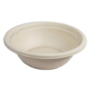 Bol de service pour gâteaux en bagasse non blanchie de 24 oz, compostable, jetable, résistant au micro-ondes, résistant à l'eau, récipient alimentaire en fibre de canne à sucre - Product Image 1