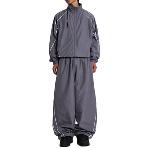 Survêtements en nylon personnalisés, coupe-vent, sweat à capuche, jogging, ensemble deux pièces, vêtements de sport décontractés tendance, fournisseur en gros OEM, fabricant - Product Image 1