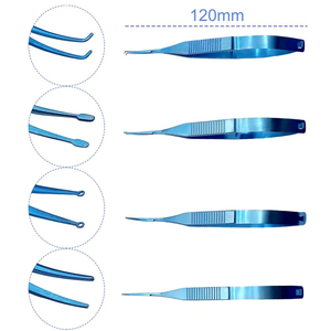 Ophthalmic Lens Forceps Flat Jaws Eye Surgical Instrument Microsurgical Reusable Stainless Steel / <b>Titanium</b> Ophthalmic Tool - Product Image 1