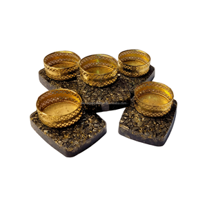 เชิงเทียนขนาดเล็กพร้อมชิปคริสตัลธรรมชาติล่าสุดสำหรับปีใหม่ - Product Image 2