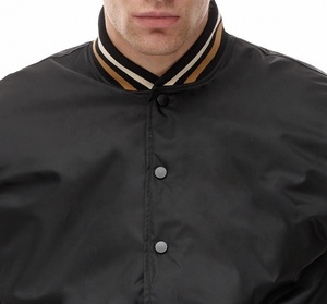 Chaqueta Varsity de Satén con Logotipo Personalizado de Alta Calidad, Chaqueta Deportiva Profesional de Invierno, Chaqueta de Satén Informal de Moda para Hombre - Product Image 4