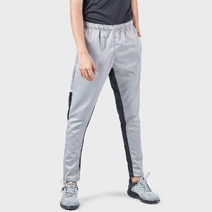 Pantalon de survêtement gris pour homme, taille élastique, bande latérale, tricoté, respirant, décontracté, pour l'automne - Product Image 1