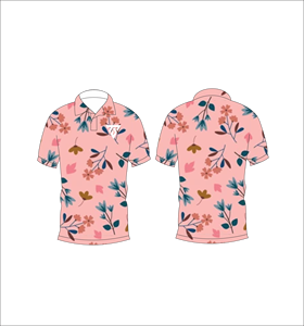 Polo con estampado floral rosa para hombre, manga corta, informal, transpirable, ligero, ajustado, a la moda, para verano - Product Image 6