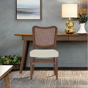 Silla de comedor lateral de ratán Natural moderna de madera maciza para el hogar apartamento Hotel venta al por mayor disponible para Exterior - Product Image 1