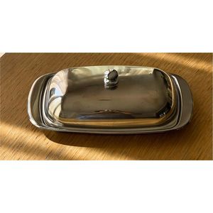 Plato para Mantequilla de Acero Inoxidable de Grado Alimenticio Premium, Resistente, para Servir, Ideal para Catering - Product Image 4