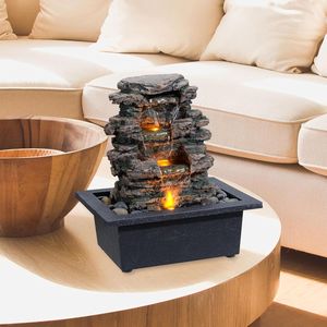 Fuente de Agua Decorativa para Mesa con Sonido Relajante, Bomba Automática, Recipiente Profundo, Rocas Naturales y Luces Integradas - Product Image 1