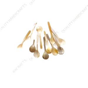 ควายฮอร์นเสิร์ฟช้อนชุด6ชิ้นฮอร์นภาชนะอุปกรณ์เครื่องครัวจากอินเดียโดยงานฝีมือที่มีคุณภาพ - Product Image 1