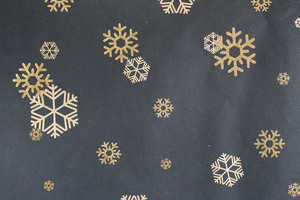 Metallic and Sparkling Golden Print on <b>Black</b> 100 GSM Recycled Handmade Cotton Paper Sheets Recyclable Screen Printed - Product Image 2