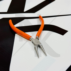 Pince à bec rond 120 mm sans ressort en acier inoxydable, pince à boucler le fil, poignée en PVC, équipement pour la bijouterie, la fabrication de perles et l'artisanat, outils à main - Product Image 2