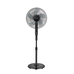 <b>16</b>-<b>Inch</b> 12-Speed Pedestal <b>Fan</b> with Remote Brushless Motor Black - Product Image 1