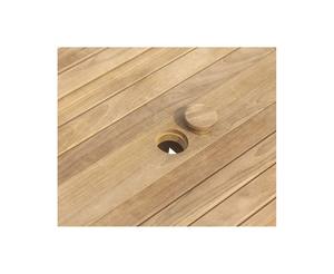 Mesa de Comedor Ovalada Plegable de Madera de Teca Reciclada, Estilo Moderno y Minimalista, Resistente, para Exteriores, Hotel, Patio, Balcón - Product Image 4