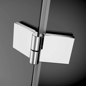 Cerniere da Bagno Vetro su Vetro a 180 Gradi in Ottone Regolabili a Perno con Rialzo per Porte in Vetro - Product Image 1