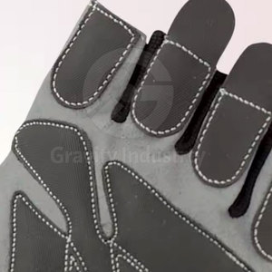 Customized Logo Half <b>Finger</b> Leather Weight Lifting Gloves for Gym Use Non-Slip Adjustable Wrist <b>Strap</b> New Design - Product Image 5