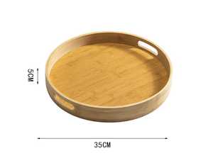 Bandeja Decorativa Redonda Grande de 40 x 5 cm con Asas, Diseño Moderno Ecológico, Platos Móviles al por Mayor para Catering y Hostelería - Product Image 5