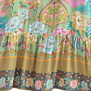 Vestido Mini con Estampado Floral para Mujer, Vestido de Manga Corta - Product Image 6