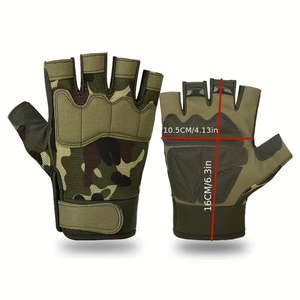 Gants de cyclisme à séchage rapide, respirants, antidérapants, doux, demi-doigts, confortables pour l'extérieur, à manches courtes - Product Image 1