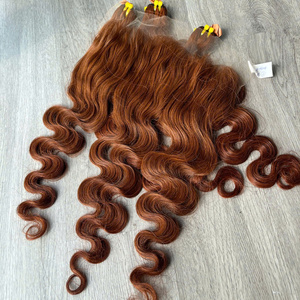 Encaje invisible frontal completo 13by4 HD, extensiones de cabello vietnamita de color marrón estilo onda del cuerpo - Product Image 2