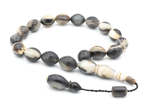 Tasbih de cuerno de búfalo auténtico de súper calidad, hecho a medida, pulido, islámico, musulmán, con tamaño personalizable a bajo precio. - Product Image 3