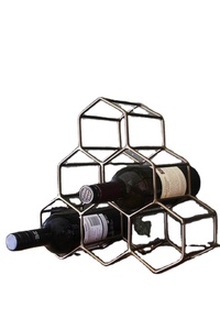 Elegante estante de almacenamiento de vino acrílico transparente de 6 botellas para Cocina - Product Image 3