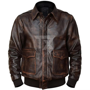 Men's Genuine <b>Leather</b> <b>Jacket</b> Breathable Slim Fit Men's <b>Leather</b> Fashion Men Bomber <b>Leather</b> <b>Jacket</b> - Product Image 2