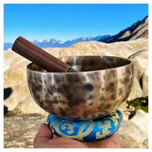 Bol chantant en métal pour la guérison du corps, bol chantant pour la méditation, bol chantant de style indien - Product Image 5