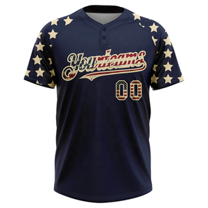 Maillots de baseball personnalisés OEM de qualité supérieure, impression numérique, séchage rapide, respirants, antibactériens, 100% polyester, sublimés pour hommes - Product Image 1