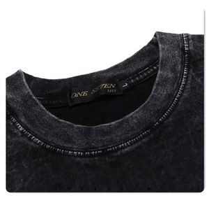 Ropa Vintage para hombre, camisetas sin mangas Retro con agujeros para hombre, chaleco holgado sin mangas de gran tamaño, camiseta personalizada de algodón 100% con lavado ácido - Product Image 2