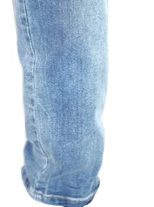 Jeans en denim coupe droite pour homme |   Pantalon décontracté confortable avec broderie et boutons, écologique, idéal pour les activités de plein air au printemps - Product Image 4
