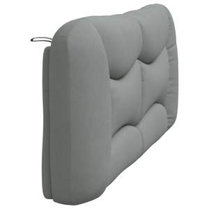 Coussin de tête de lit en tissu gris clair 100% polyester, oreiller de lecture et de repos - Product Image 6