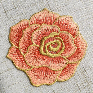 Parche Bordado con Diseño de Flores, Tela de Sarga, Diferentes Colores Nuevos, Material Suave Personalizado, Último Diseño, Nuevo Parche Bordado - Product Image 4