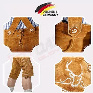 Bordado personalizado, ligero, transpirable, color marrón, cuero genuino, alemanes, Lederhosen, trajes bávaros para hombres - Product Image 5
