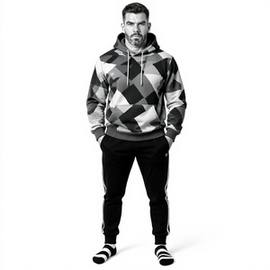 Mens Activewear Tracksuit Hoodie And <b>Pants</b> Set Designed For Jogging Training Gym Workout And Running Comfort - Product Image 6
