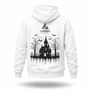 Custom Halloween Full <b>Zip</b> Hoodie for Men and Women Premium Heavyweight Fleece <b>Hooded</b> Jacket with Ghost Pumpkin Skull Graphic OEM - Product Image 2