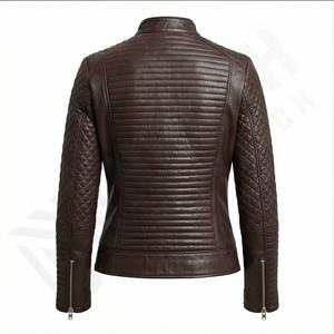 Nouvel arrivage de veste en cuir de haute qualité pour femmes veste de mode en cuir pur nouveau design pour la vente en ligne en cuir personnalisé - Product Image 3
