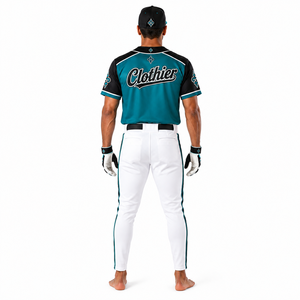 Uniforme de baseball professionnel en tissu polyester léger, vêtements personnalisés, uniforme de baseball conçu avec des propriétés d'évacuation de l'humidité - Product Image 2