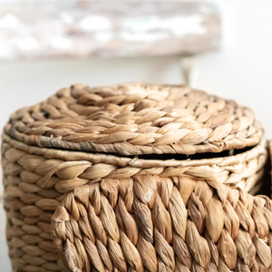 Panier éléphant en jacinthe d'eau tressé à la main avec couvercle, écologique, multifonctionnel, pour ranger les jouets des enfants, en provenance du Vietnam - Product Image 2