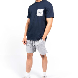 Ensemble décontracté homme 2026 : T-shirt respirant anti-plis à manches courtes col en V et short ample en polyester/coton - Product Image 3