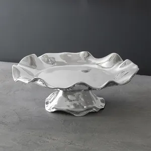 Handmade Modern Metal <b>Cake</b> <b>Stand</b> with Elegant Decorative StyleWave Shape Metal Handmade Round <b>Cake</b> <b>Stand</b> Oven Safe 1 Piece - Product Image 2