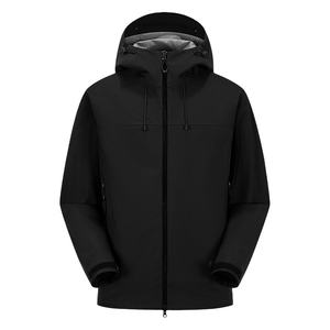 Unisex 2025 Otoño Invierno calidad superior Softshell con capucha Varsity chaqueta a prueba de viento cuello alto cierre de cremallera Venta caliente - Product Image 6