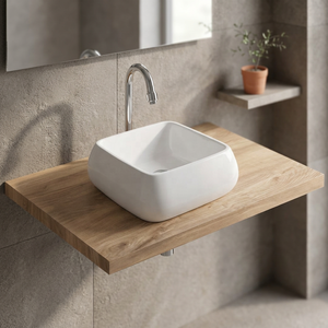 Vistaar High Quality Square Rectangular Oval Ceramic Table Top Wash Basin With Warranty - Product Image 1
