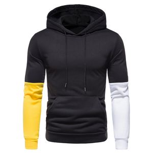 Sudadera con Capucha de Forro Polar para Hombre, Corte Regular, Casual, Manga Larga, con Cierre, Bordada, para Invierno, en Negro, Amarillo y Blanco - Product Image 4