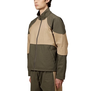 Survêtement pour homme de haute qualité, couleur contrastée personnalisée, coupe-vent, avec pantalon, style patchwork respirant, imperméable, fermeture éclair intégrale - Product Image 4